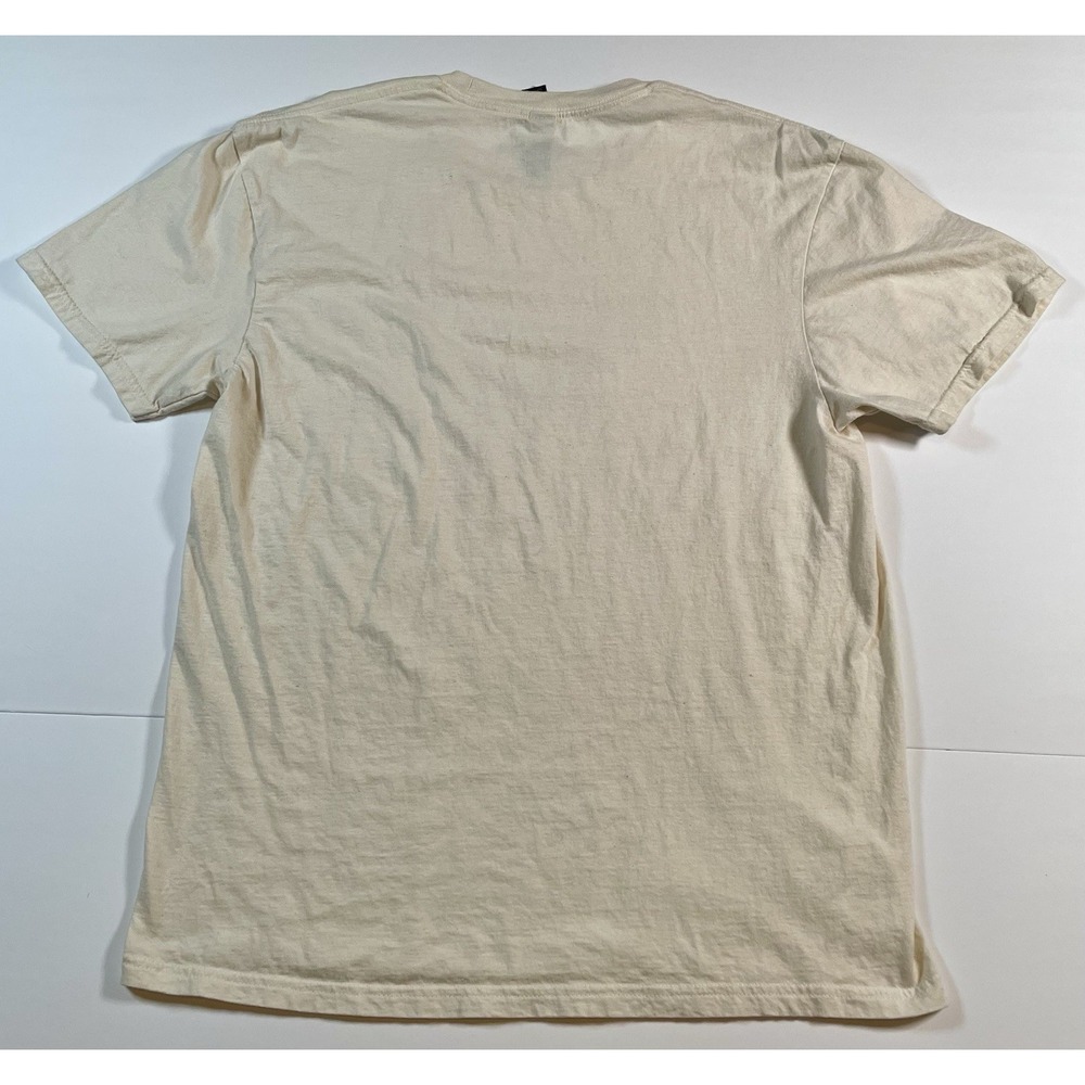Gildan T-Shirt Unisex Large Cream Bring Home the Bacon Graphic Cowgirl Pig Soft - Picture 8 of 8